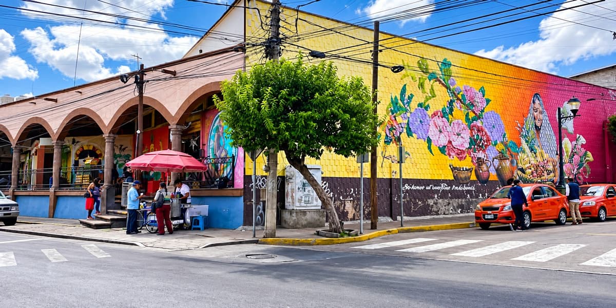 Mercado y mural